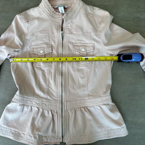 White House Black Market Light Pink woman’s  cotton size 4 Jacket - Picture 6 of 8